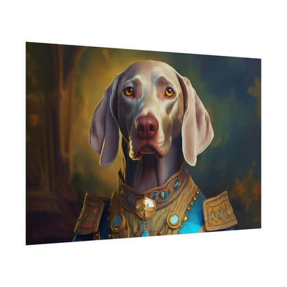 Weimaraner Renaissance Pet Portrait Print, wall print, wall art, Animal Lover Home Decor, Dog Wall Art