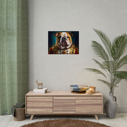 English Bulldog Renaissance  Dog Pet Portrait Print | Wall Art | Wall Print
