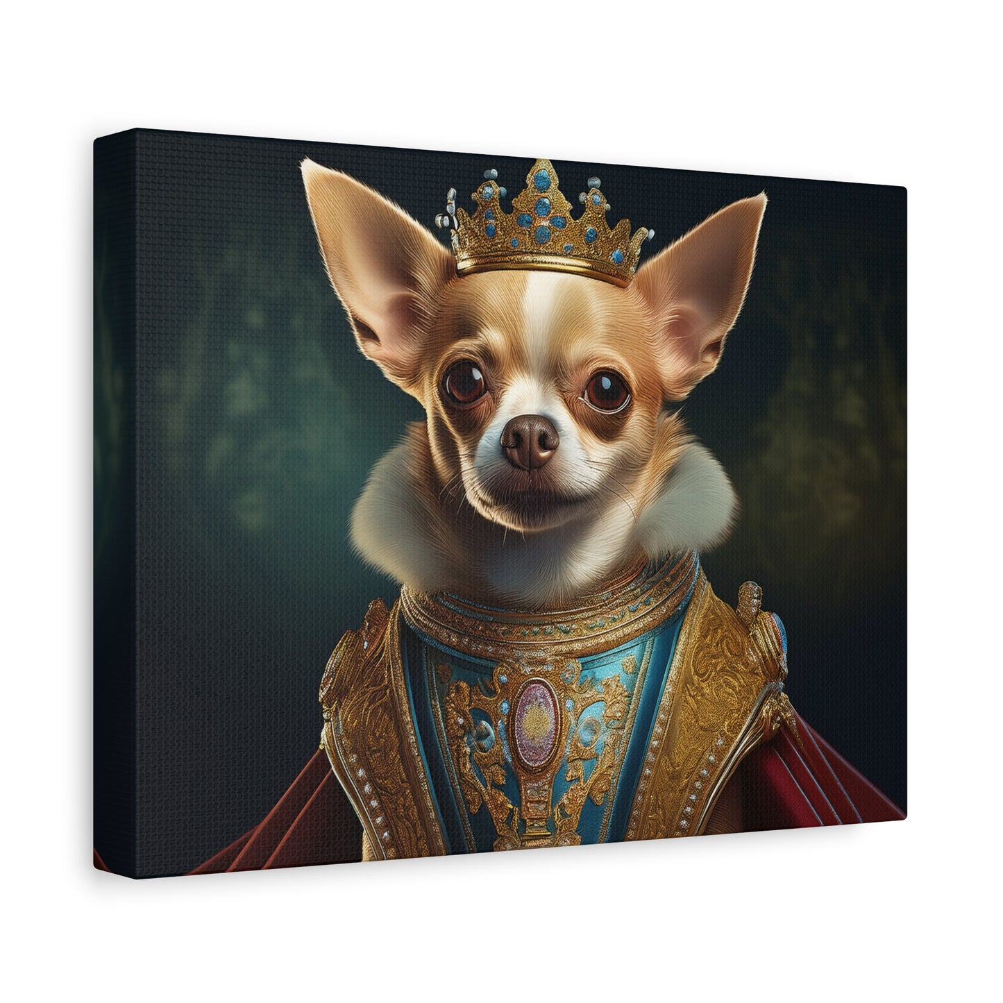 Chihuahua Renaissance Pet Portrait on Canvas | Wall art | Wall print | Dog art