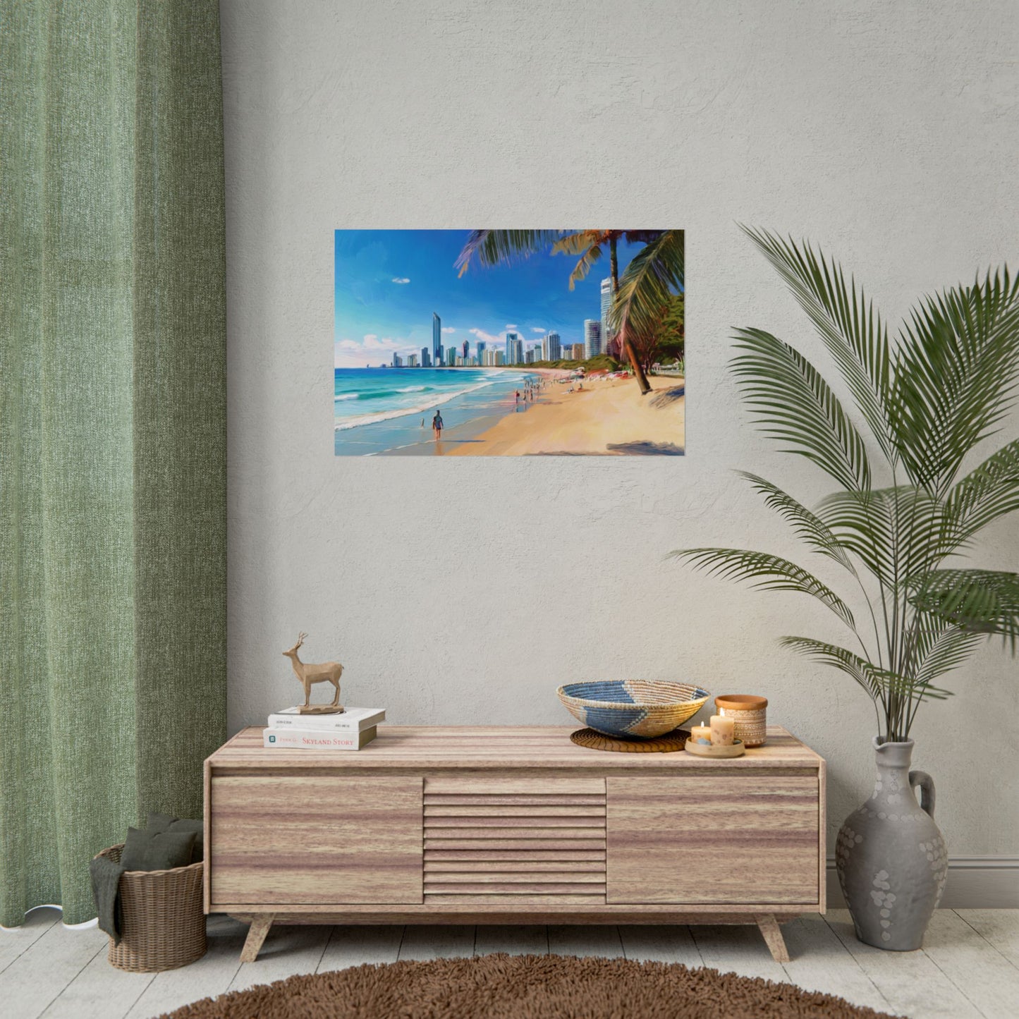 Surfers Paradise Beach Australia Coastal Print | Style 1 | Wall Art | Wall Print