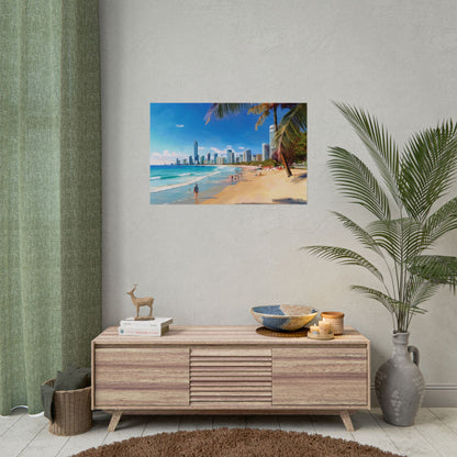 Surfers Paradise Beach Australia Coastal Print | Style 1 | Wall Art | Wall Print