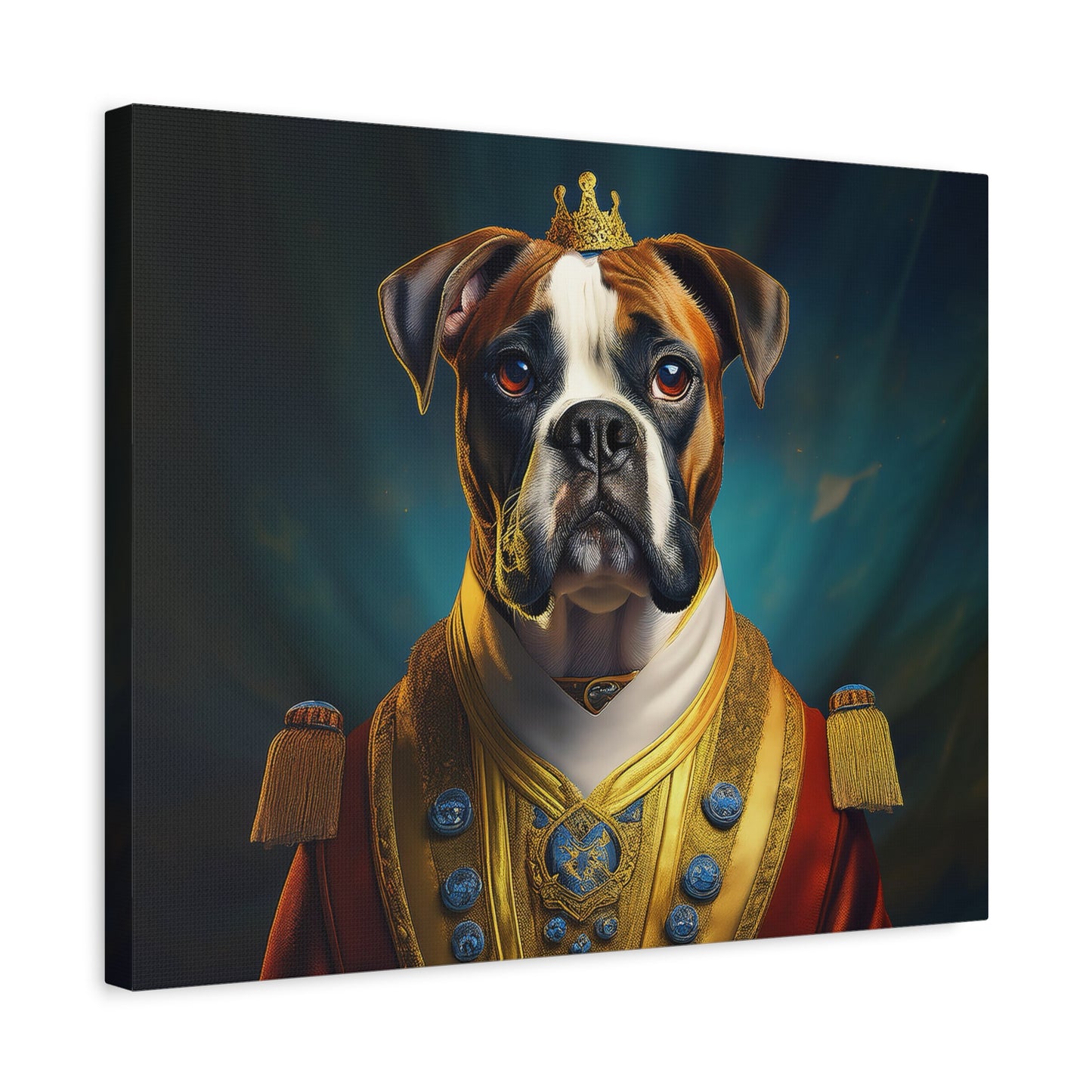 Boxer Renaissance Pet Portrait  on Canvas, wall art, wall print, dog portrait, dog art