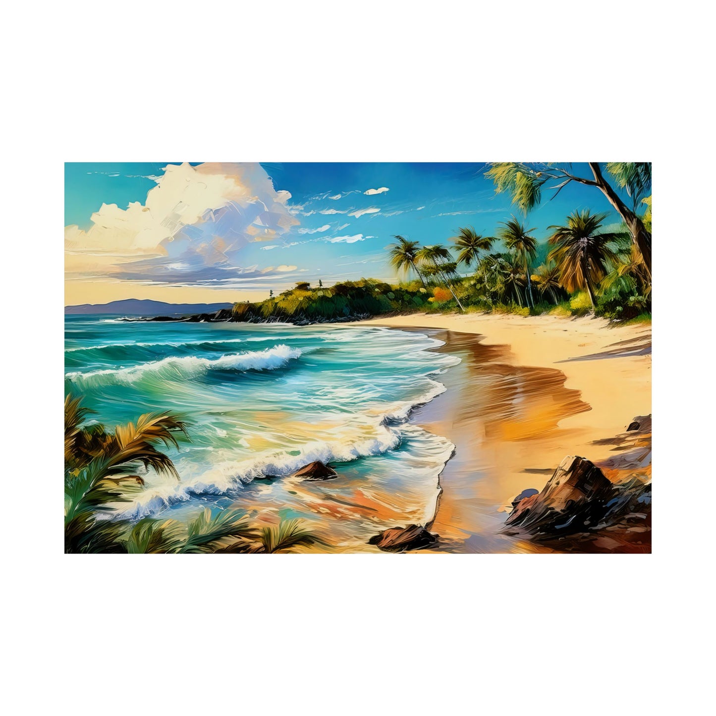 Noosa Main Beach Australia Coastal Print | Style 1 | Wall Art | Wall Print