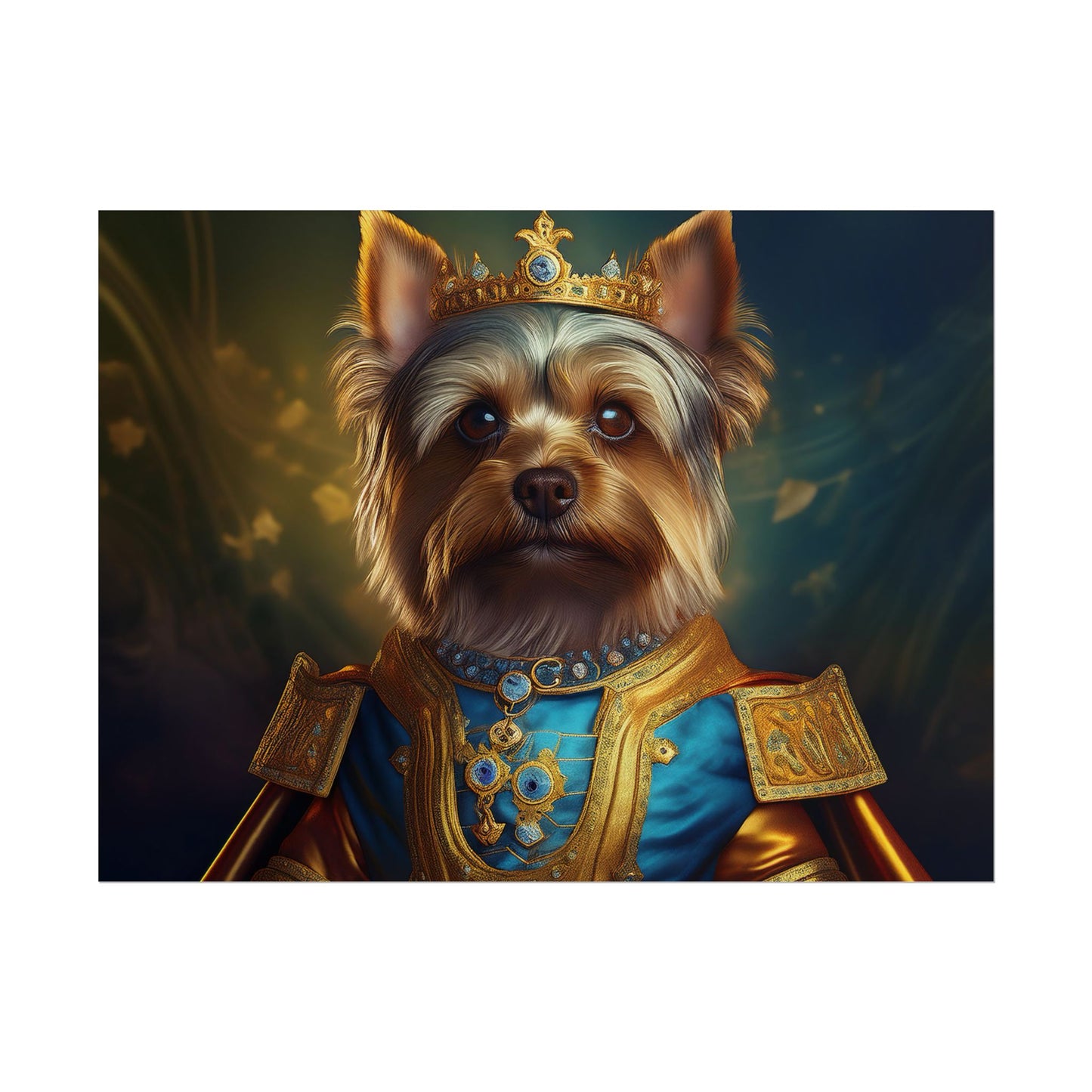 Yorkshire Terrier Dog Renaissance Pet Portrait Print | Wall Art | Wall Print | Dog Art