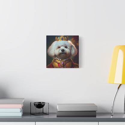 Bichon Frise Renaissance Pet Portrait on Canvas | Wall art | wall print | Dog Art