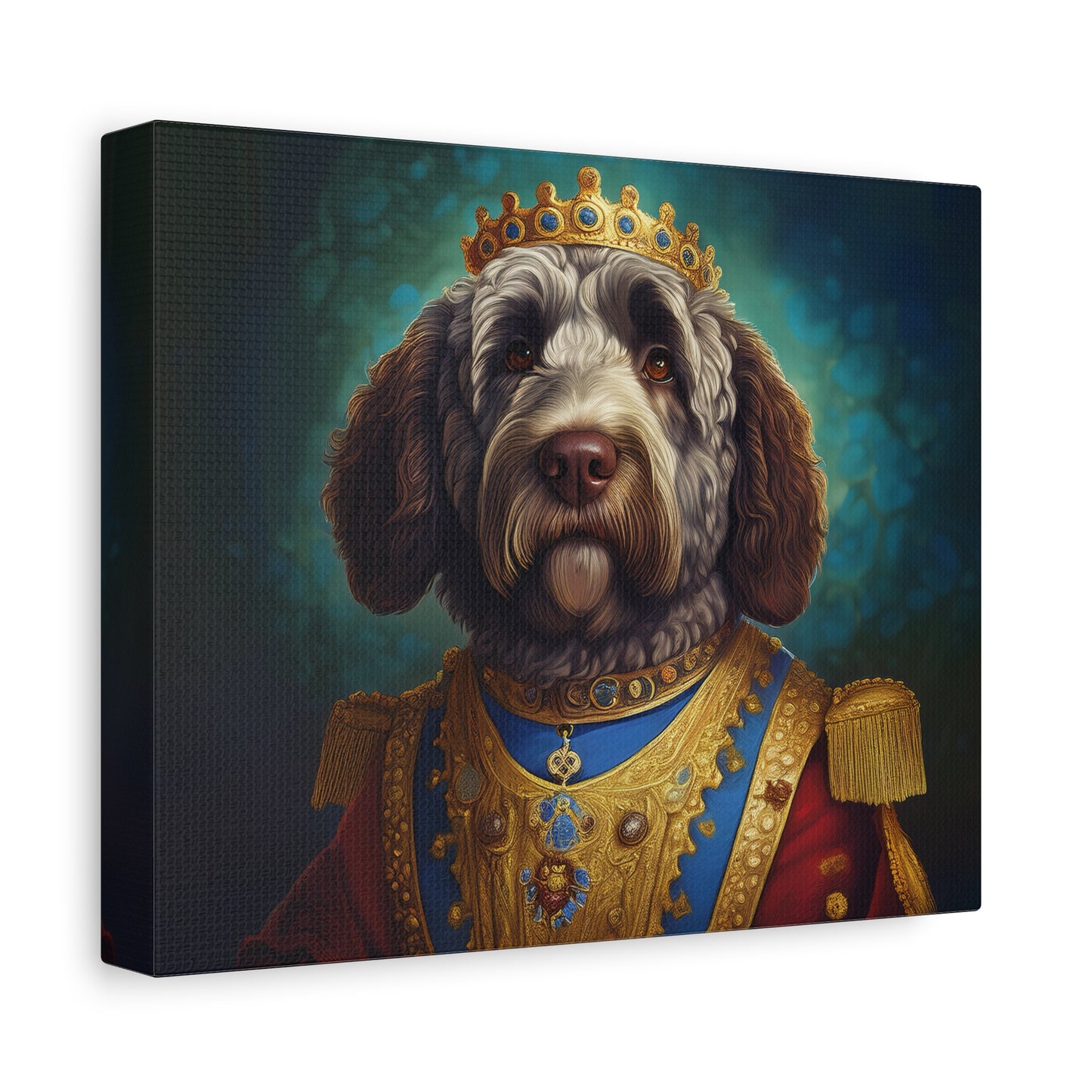 Portuguese Water Dog Renaissance Pet Portrait on Canvas | wall art | wall print