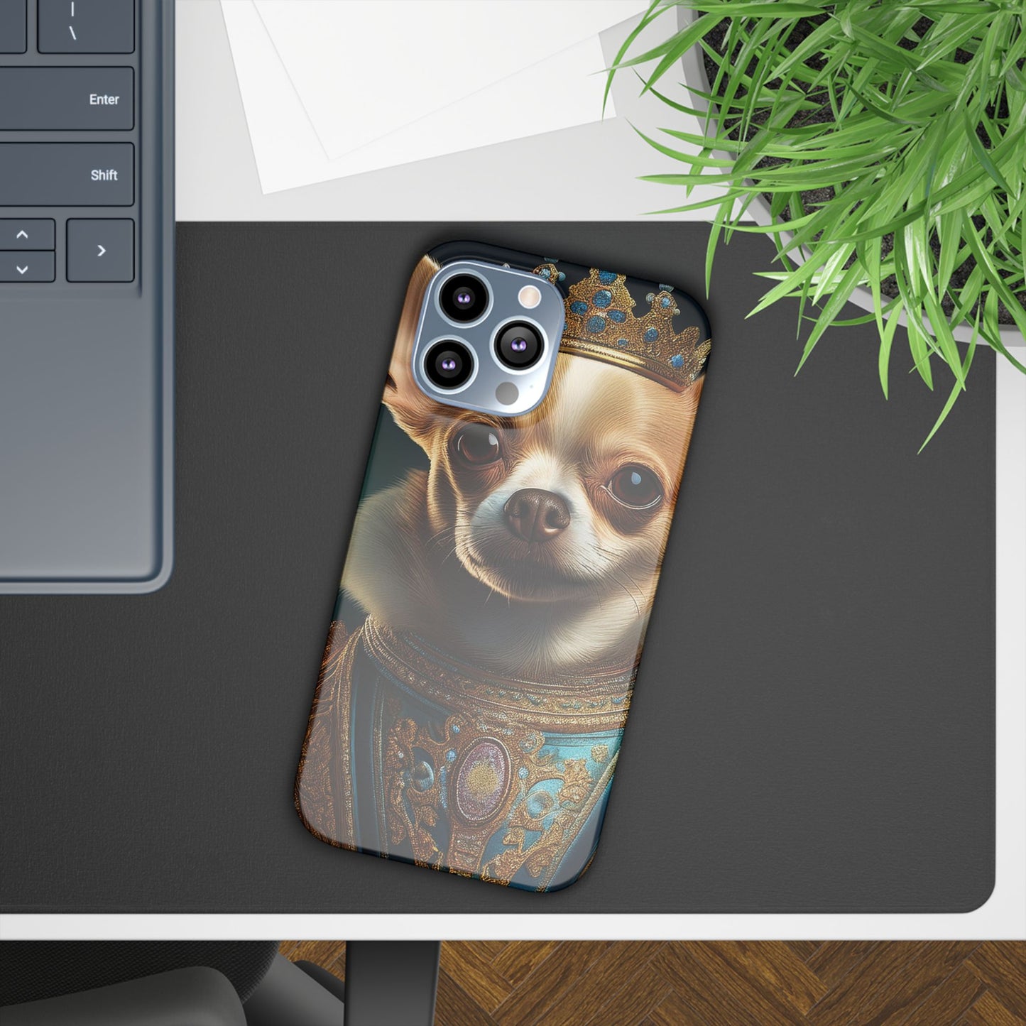 Chihuahua Renassaince Dog Portrait Slim Phone Case