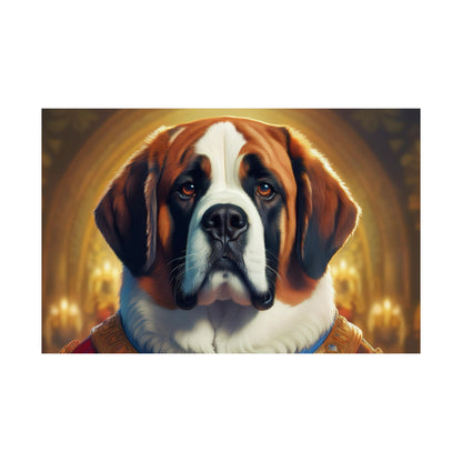 St Bernard Renaissance Pet Portrait Print | Unique Dog Art | Wall Art | Wall Print