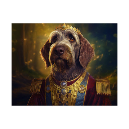 Wirehaired Pointing Griffon Renaissance Pet Portrait Print,  Dog Lover Wall Art, Animal Artwork, Canine Decor, Dog Memorial Gift
