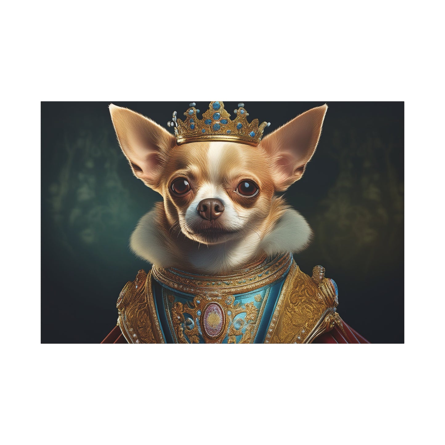 Chihuahua Renaissance Pet Portrait on Canvas | Wall art | Wall print | Dog art