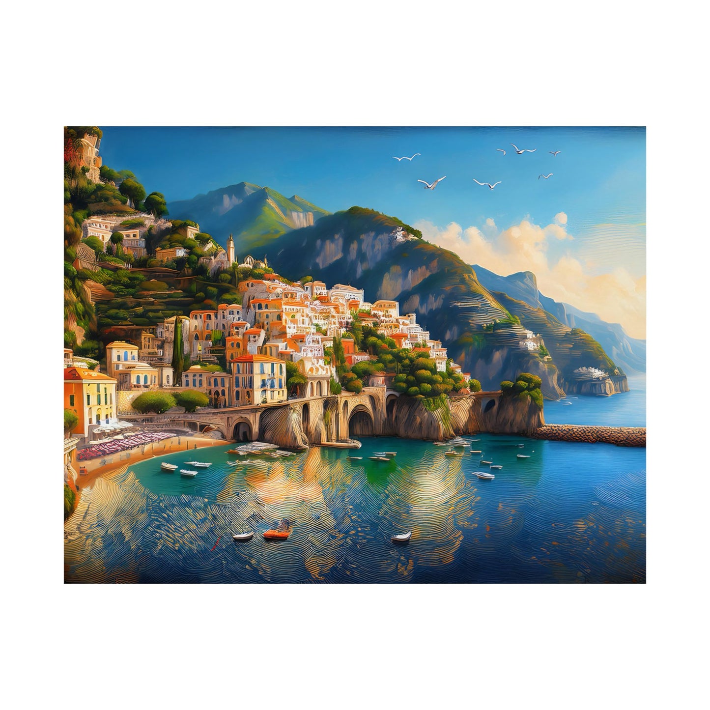 Amalfi Coast Italy Coastal Print | Style 1 | Wall Art | Wall Print