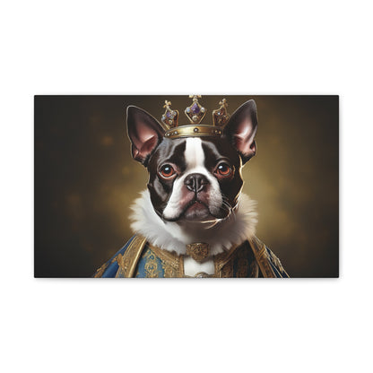 Boston Terrier Renaissance Pet Portrait on Canvas, wall print, wall art, dog portrait, dog art