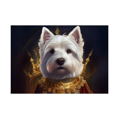 West Highland White Terrier Dog Renaissance Pet Portrait Print, West Highland White Terrier Art Print, Dog Wall Art, Wall Print, Wall Art