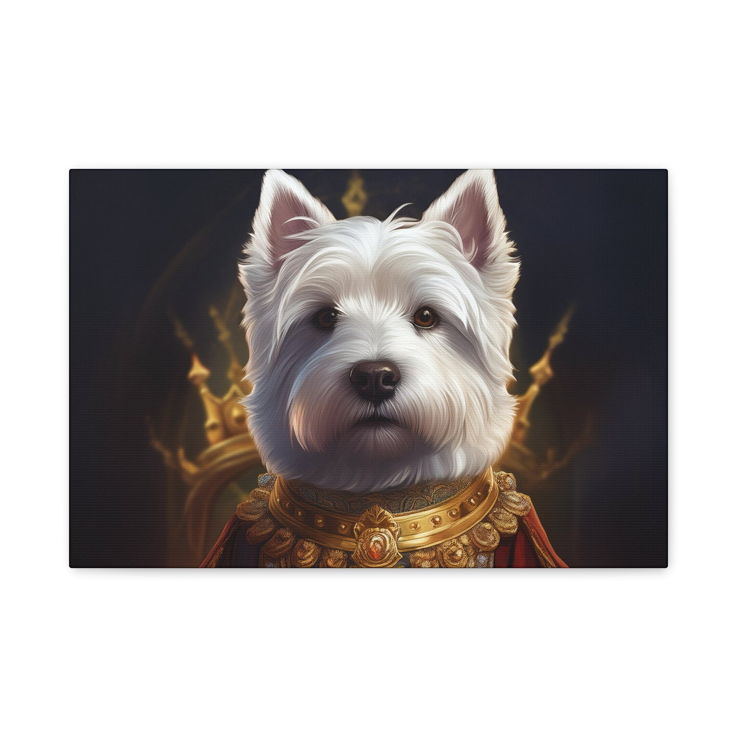 West Highland White Terrier Pet Portrait Renaissance - Canvas, wall art, wall print, dog portrait, dog art