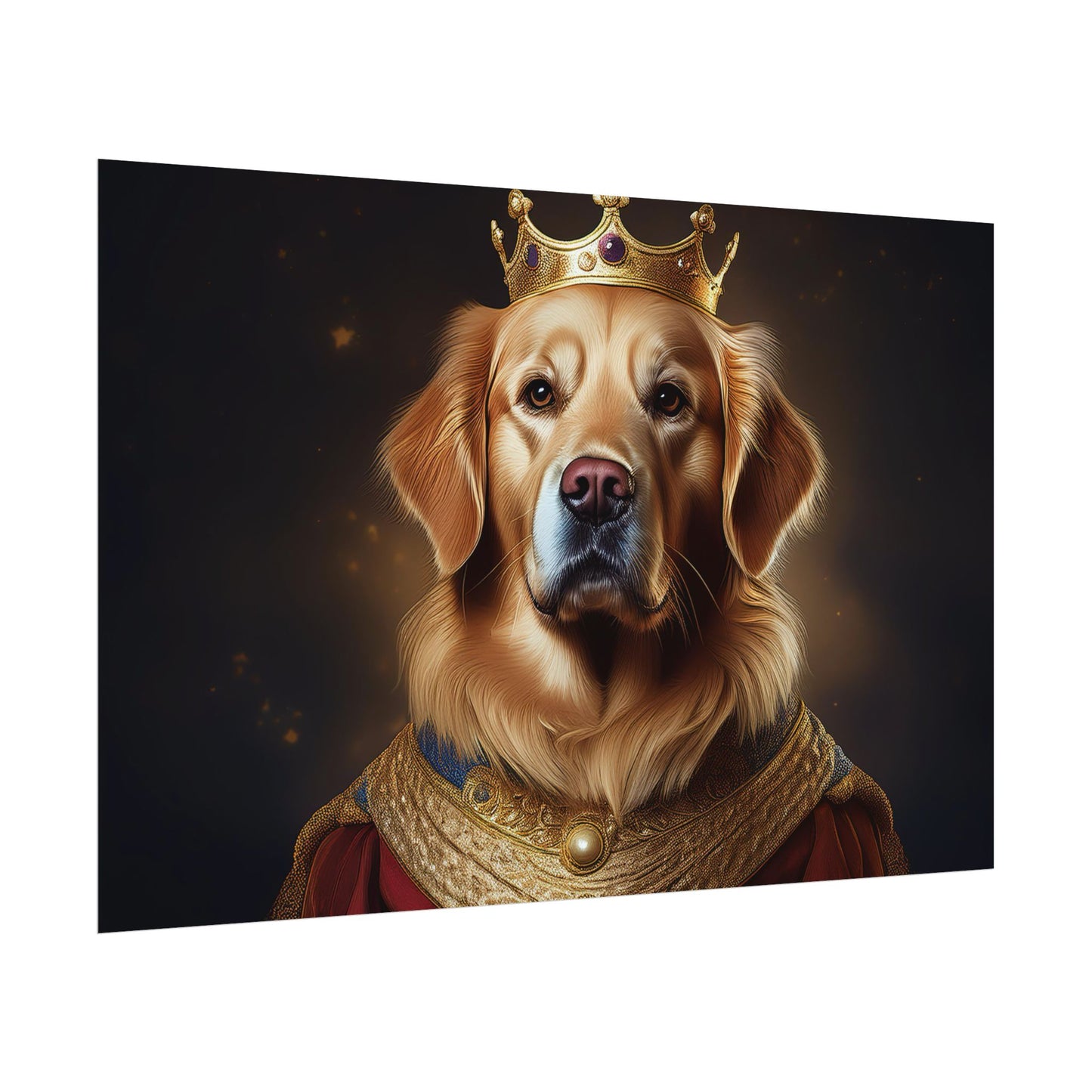 Golden Retriever Renaissance Dog Portrait  Art Print, Wall Decor Gift, Animal Lover Home Decor, Dog Wall Art