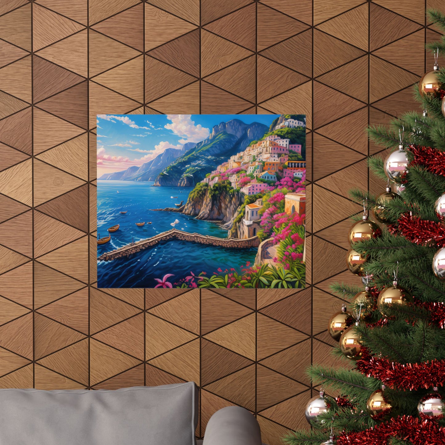 Amalfi Coast Italy Coastal Print | Style 4 | Wall Art | Wall Print
