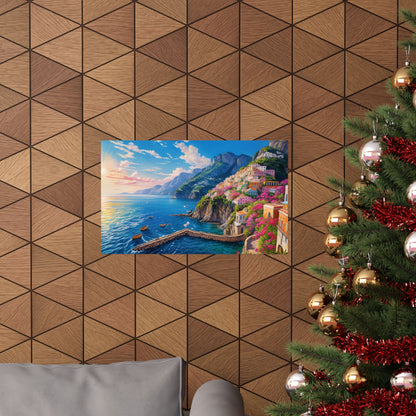 Amalfi Coast Italy Coastal Print | Style 4 | Wall Art | Wall Print