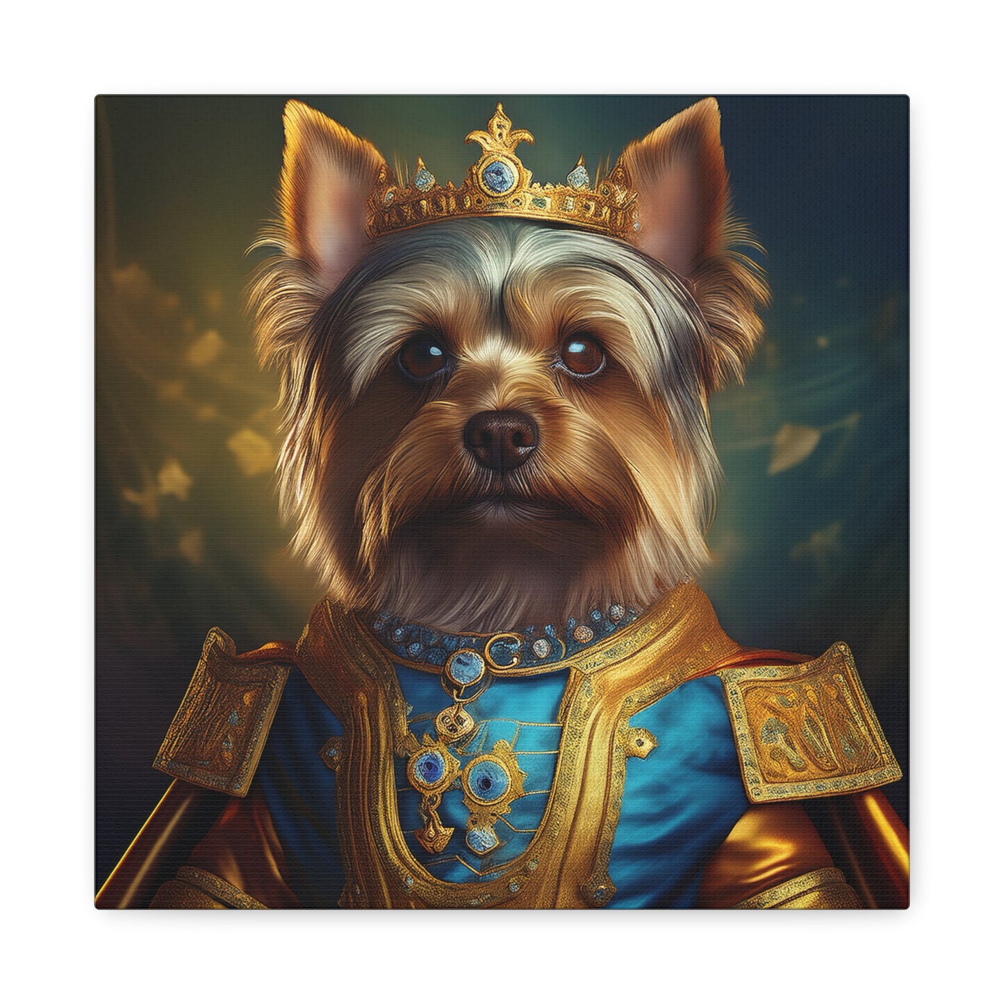 Yorkshire Terrier Renaissance Pet Portrait on Canvas | Wall Art | Wall Print | Dog Art