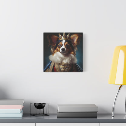 Papillon Pet Portrait Renaissance on Canvas, wall art, wall print, dog portrait, dog art