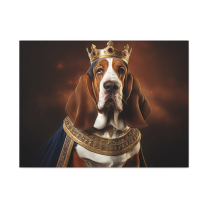 Bassett Hound Renaissance Pet Portrait on Canvas | Wall art | wall print | Dog Art