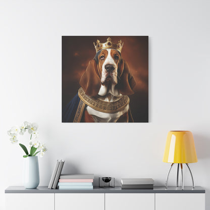 Bassett Hound Renaissance Pet Portrait on Canvas | Wall art | wall print | Dog Art