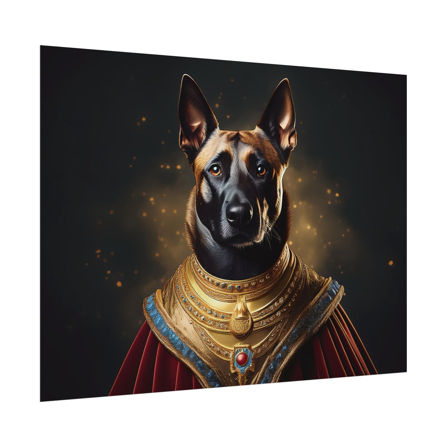 Belgian Malinois Renaissance Dog  Portrait Wall Print, Art Print, Art Print, Animal Lover Home Decor, Dog Wall Art, wall art
