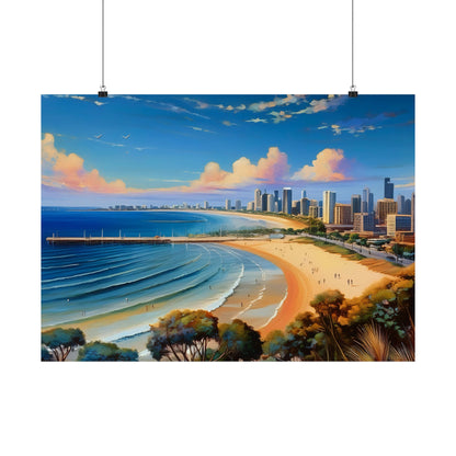St Kilda Beach Australia Coastal Print | Style 1 | Wall Art | Wall Print