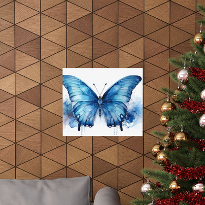 Blue Butterfly Alcohol Ink Wall Art | Unique Nursery Wall Print | Butterfly wall art | Wall Art | Wall Print