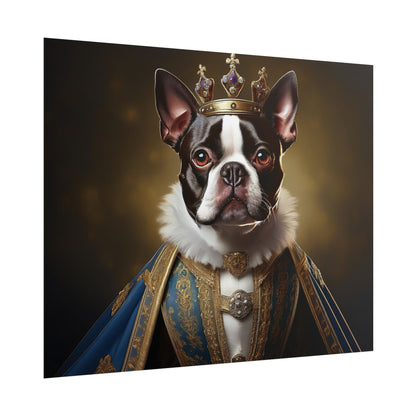 Boston Terrier Renaissance Dog Portrait Art Print, Wall Decor Gift, Animal Lover Home Decor, Dog Wall Art