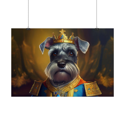 Miniature Schnauzer Dog Renaissance Pet Portrait Art Print | Wall Art | Wall Print