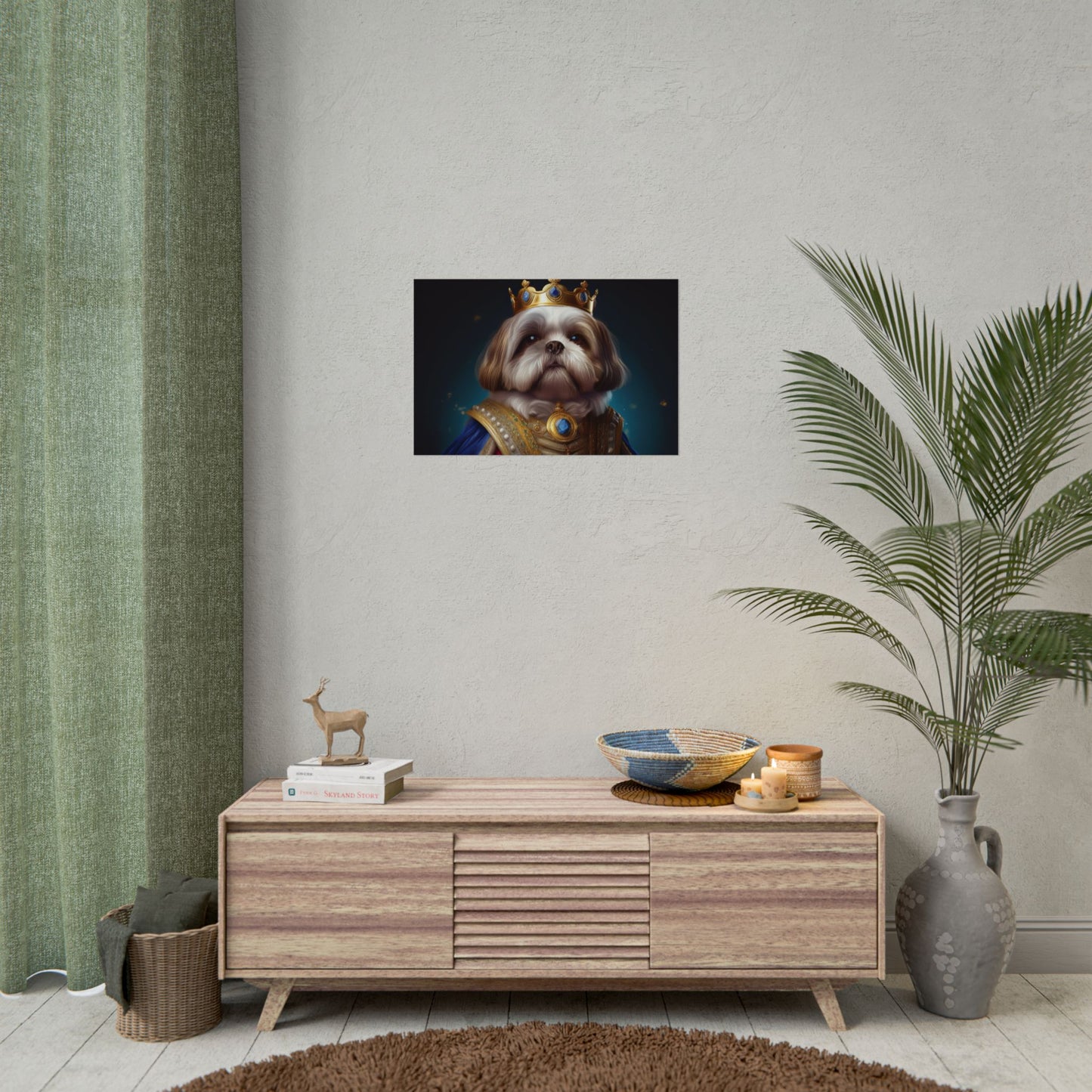 Shih Tzu Renaissance Pet Portrait Print | Dog Lover Wall Art | Dog Memorial Gift | Wall Art | Wall Print