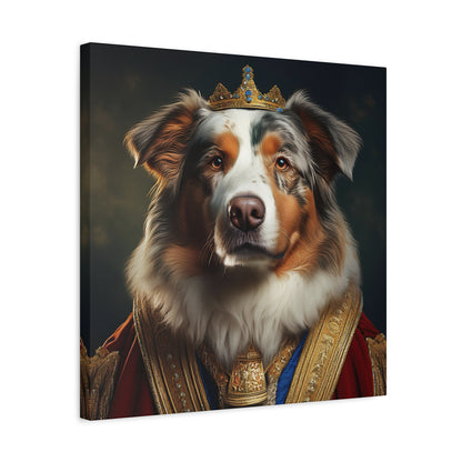 Australian Shepherd Pet Portrait Renaissance - Canvas, wall art, wall print, dog art, dog print