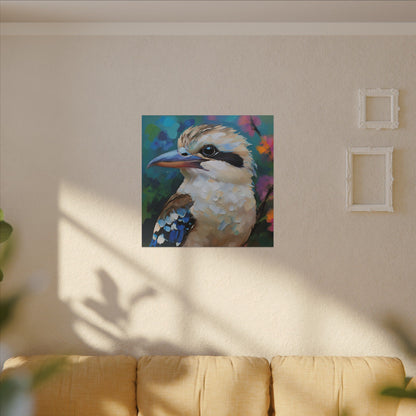 Vibrant Kookaburra Australia Bird Canvas Print,  Nature Lover Gift, Wall Print, Australia Art, Bird Art