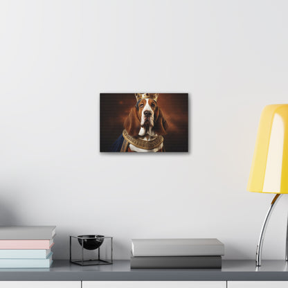 Basset Hound Renaissance Pet Portrait on Canvas | Wall art | wall print | Dog Art