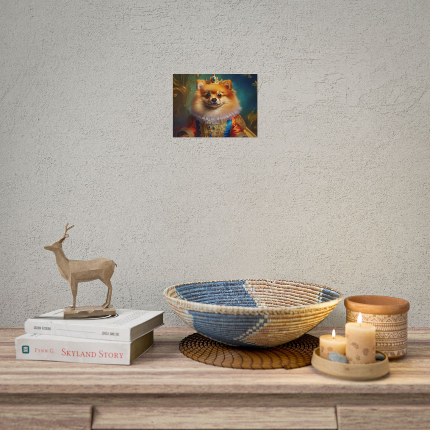 Pomeranian Renaissance Dog Portrait Art Print, Wall Decor Gift, Animal Lover Home Decor, Dog Wall Art