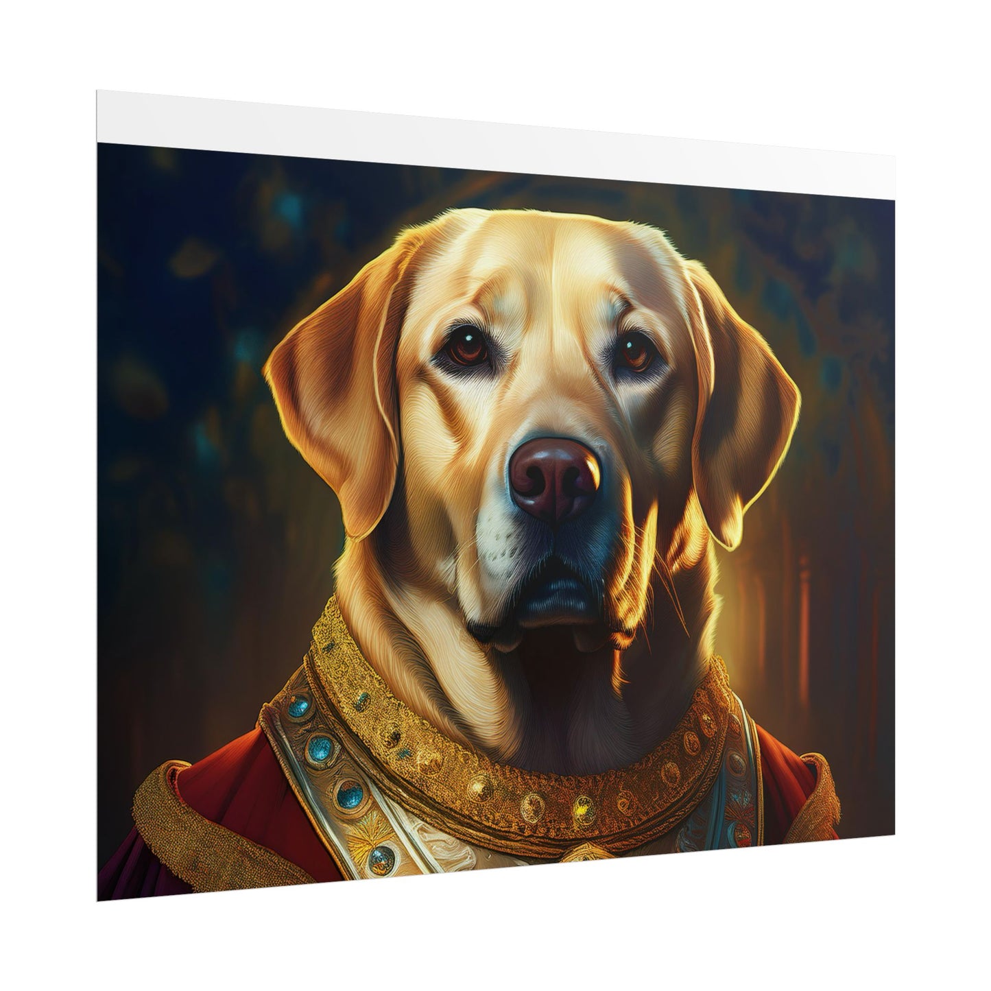 Labrador Retriever Renaissance Pet Portrait Art Print, Wall Decor Gift, Animal Lover Home Decor, Dog Wall Art
