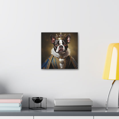 Boston Terrier Renaissance Pet Portrait on Canvas, wall print, wall art, dog portrait, dog art