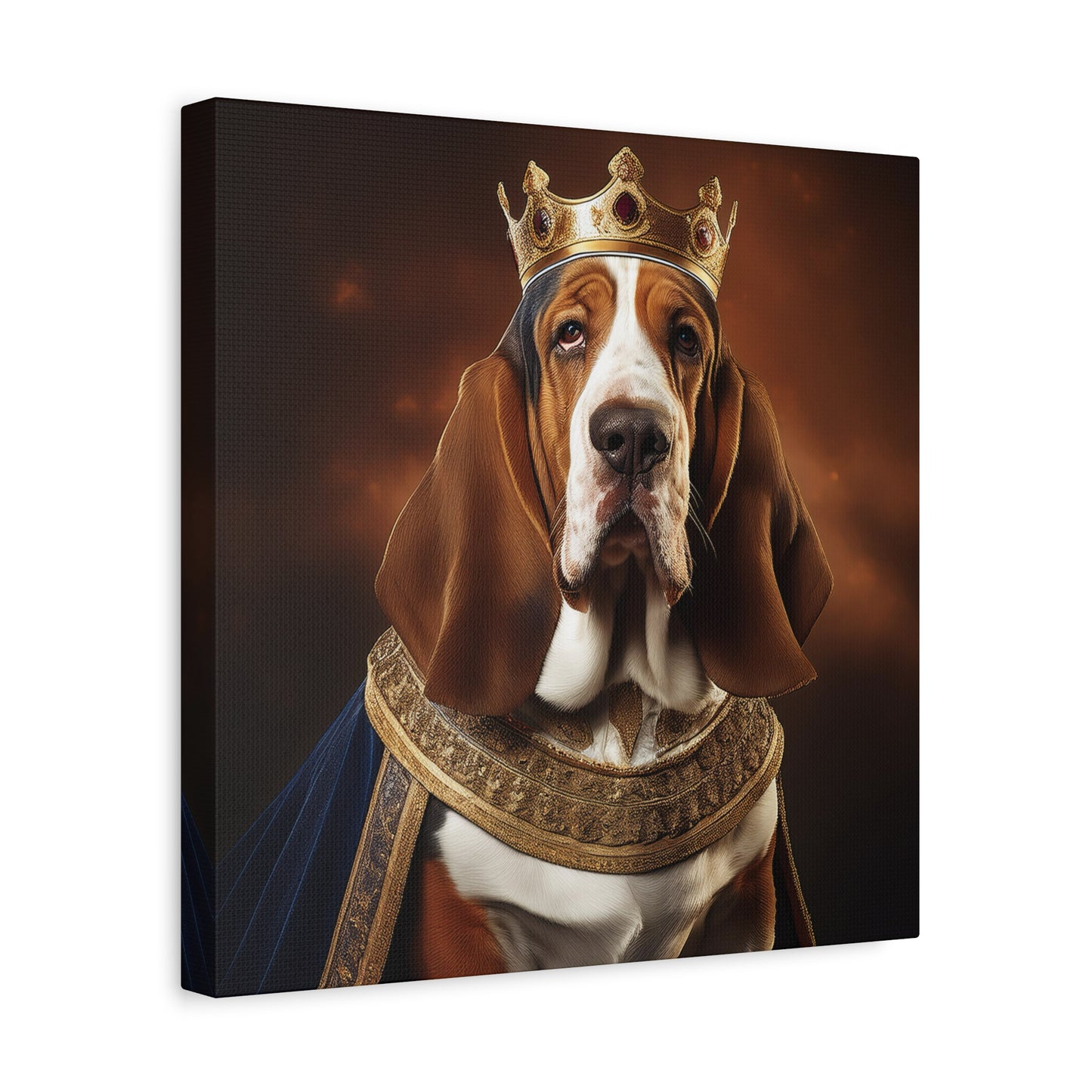 Bassett Hound Renaissance Pet Portrait on Canvas | Wall art | wall print | Dog Art
