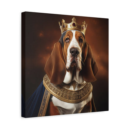 Bassett Hound Renaissance Pet Portrait on Canvas | Wall art | wall print | Dog Art