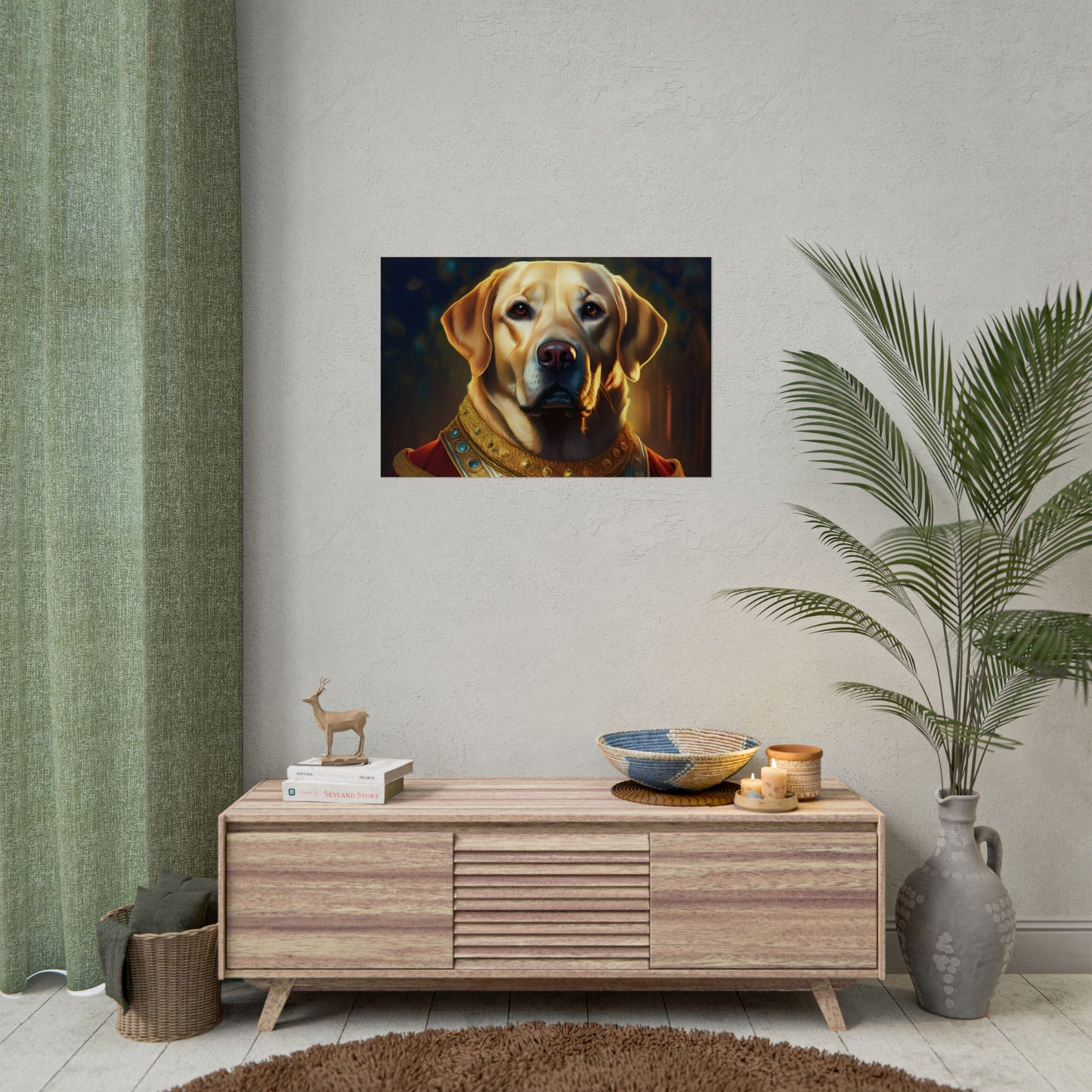 Labrador Retriever Renaissance Pet Portrait Art Print, Wall Decor Gift, Animal Lover Home Decor, Dog Wall Art