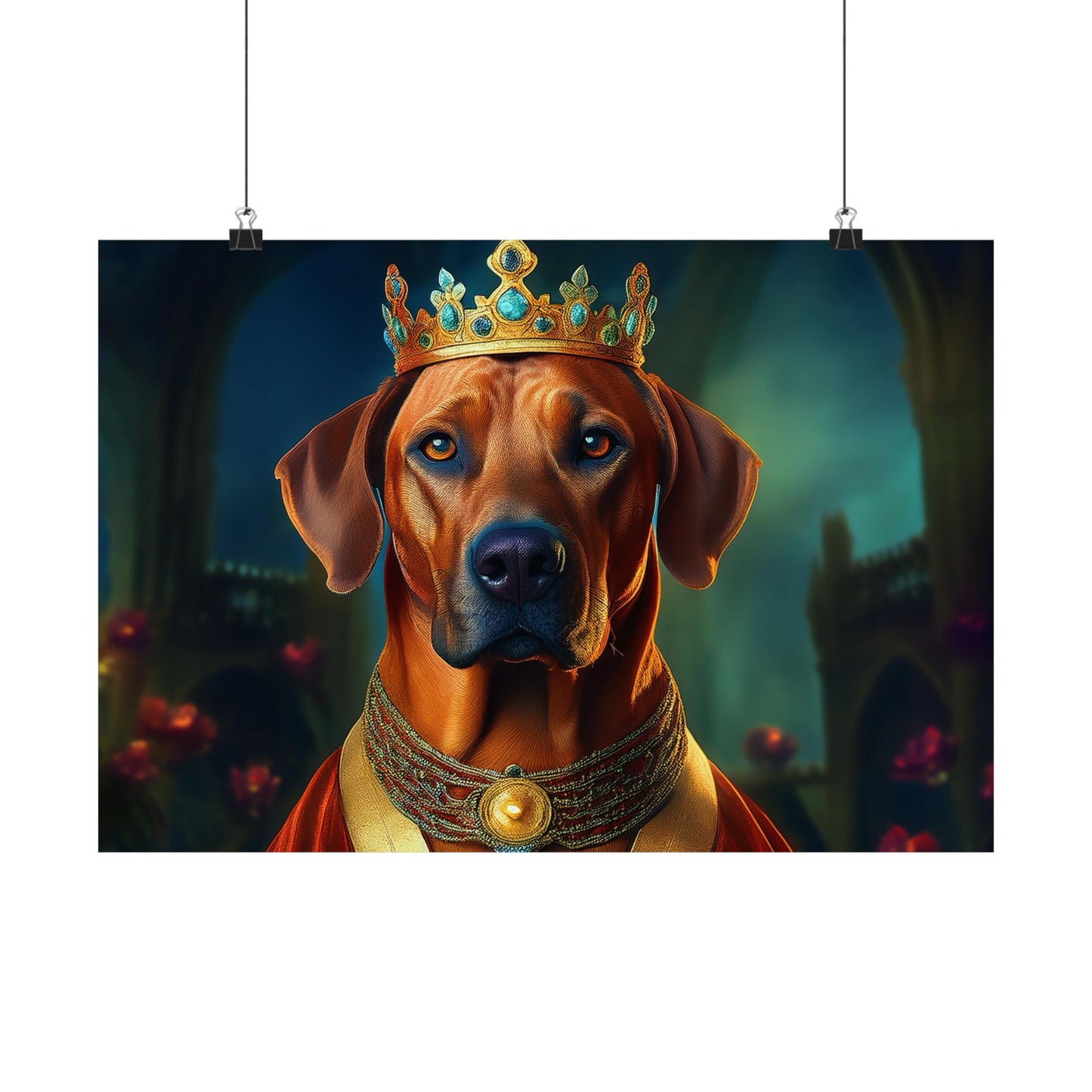 Rhodesian Ridgeback Dog Renaissance Pet Portrait, Rhodesian Ridgeback Art Print,  Animal Lover Art, Wall art, wall print