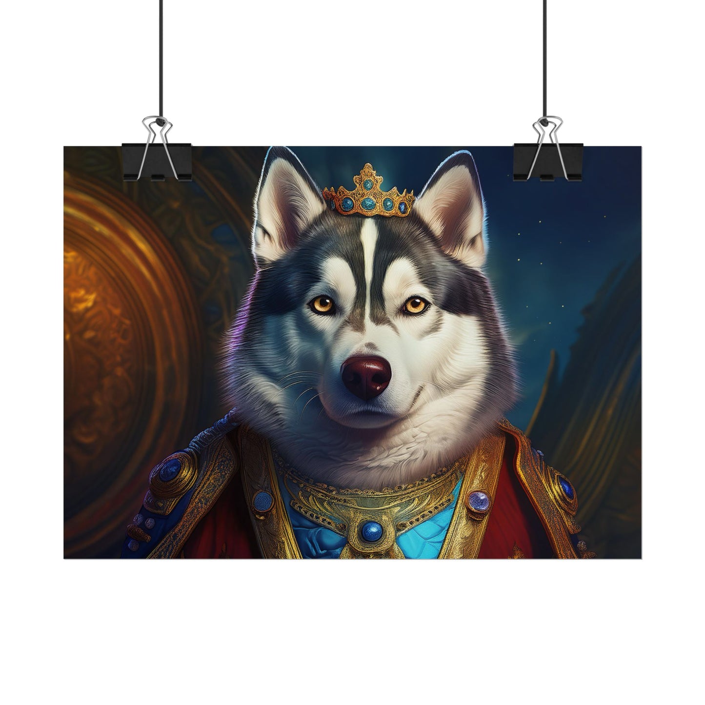 Siberian Husky Renaissance Pet Portrait Print, Siberian Husky Art Print, Wall Decor, Art Gift, dog wall art, wall art, wall print