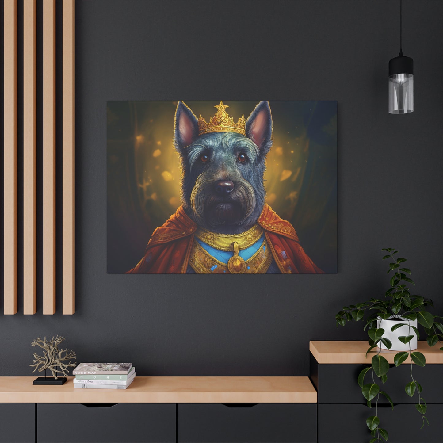 Scottish Terrier Renaissance Pet Portrait on Canvas | Wall art, wall print, dog portrait, dog art