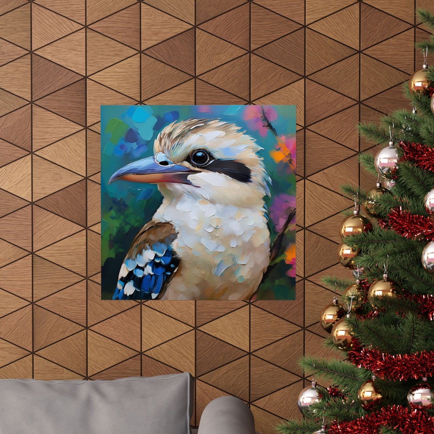 Kookaburra Australian Bird Oil Painting Print | Wall Art | Wall Print | Bird Art