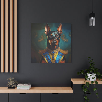 Doberman Pinscher Renaissance Pet Portrait on Canvas | wall art | wall print | Dog Art