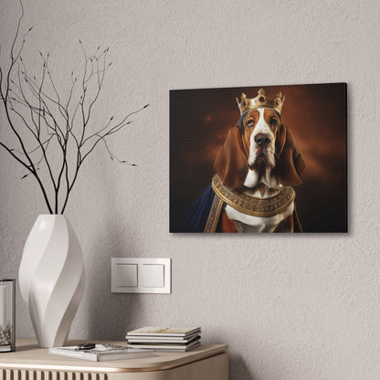 Basset Hound Renaissance Pet Portrait on Canvas | Wall art | wall print | Dog Art