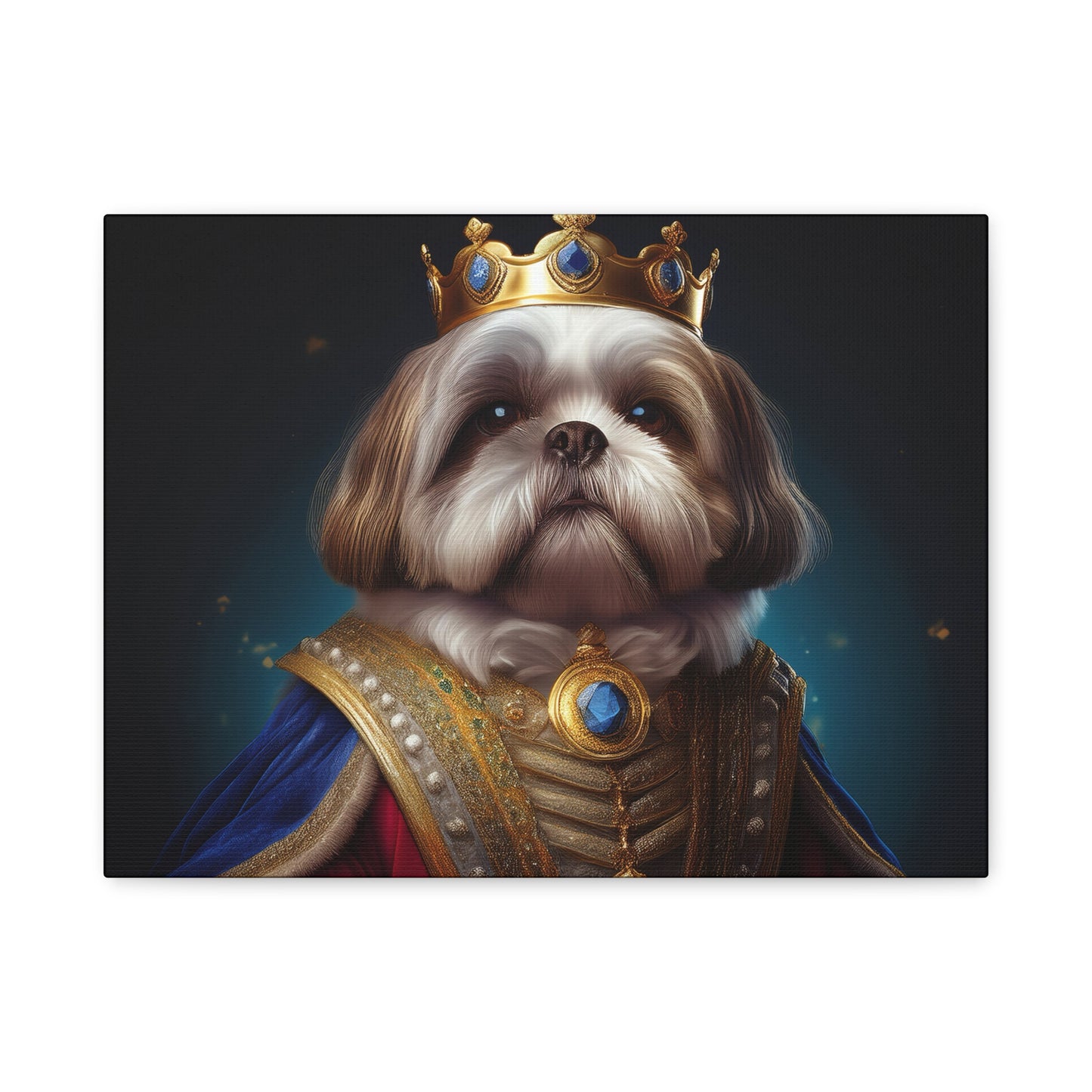 Shih Tzu Renaissance Pet Portrait on Canvas | wall art, wall print, dog portrait, dog art