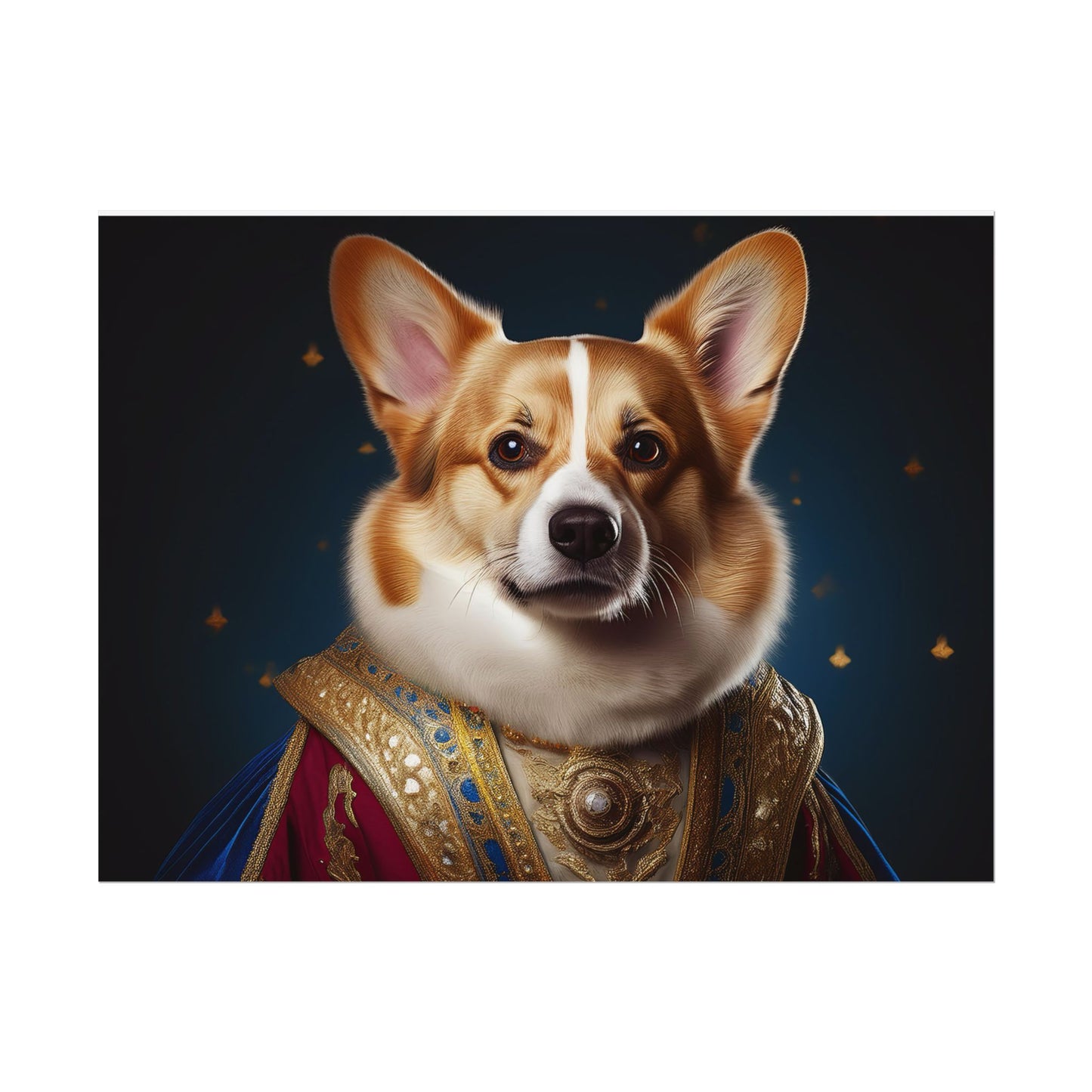 Pembroke Welsh Corgi Renaissance Pet Portrait Print | Wall Art | Wall Print | Dog Art
