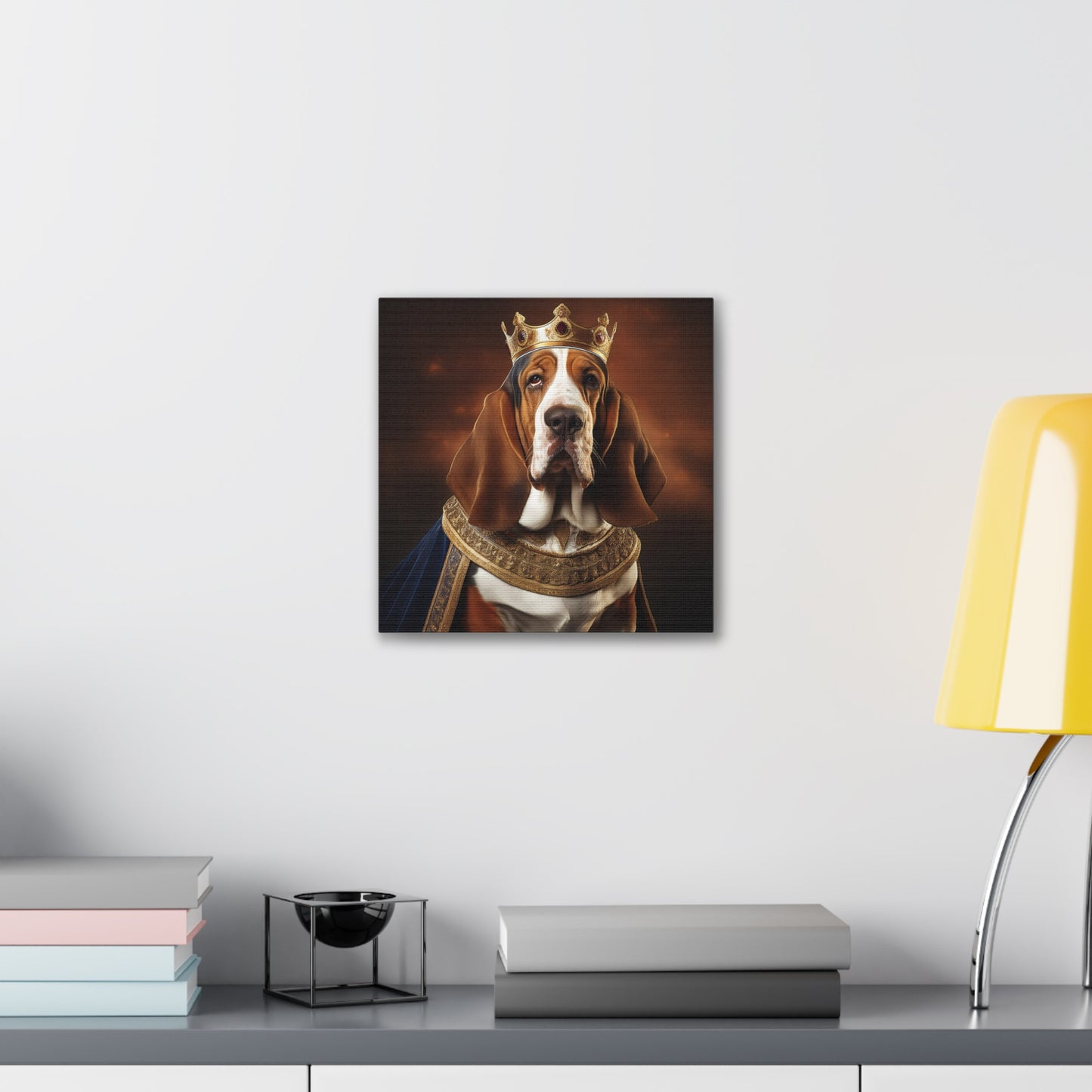 Basset Hound Renaissance Pet Portrait on Canvas | Wall art | wall print | Dog Art