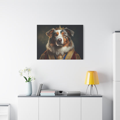 Australian Shepherd Pet Portrait Renaissance - Canvas, wall art, wall print, dog art, dog print